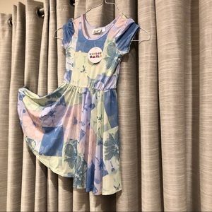 NEW💜💚TEA Party TWIRLY Girls 3/4 Dress Cap Sleeve